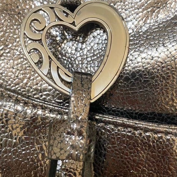 Brighton Barbados Ziptop HOBO Metallic Gray RARE Retired in 2019 Shoulder Bag - Picture 6 of 14